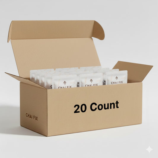 Chai Fix Instant Chai with Milk and Honey - Casepack of 20